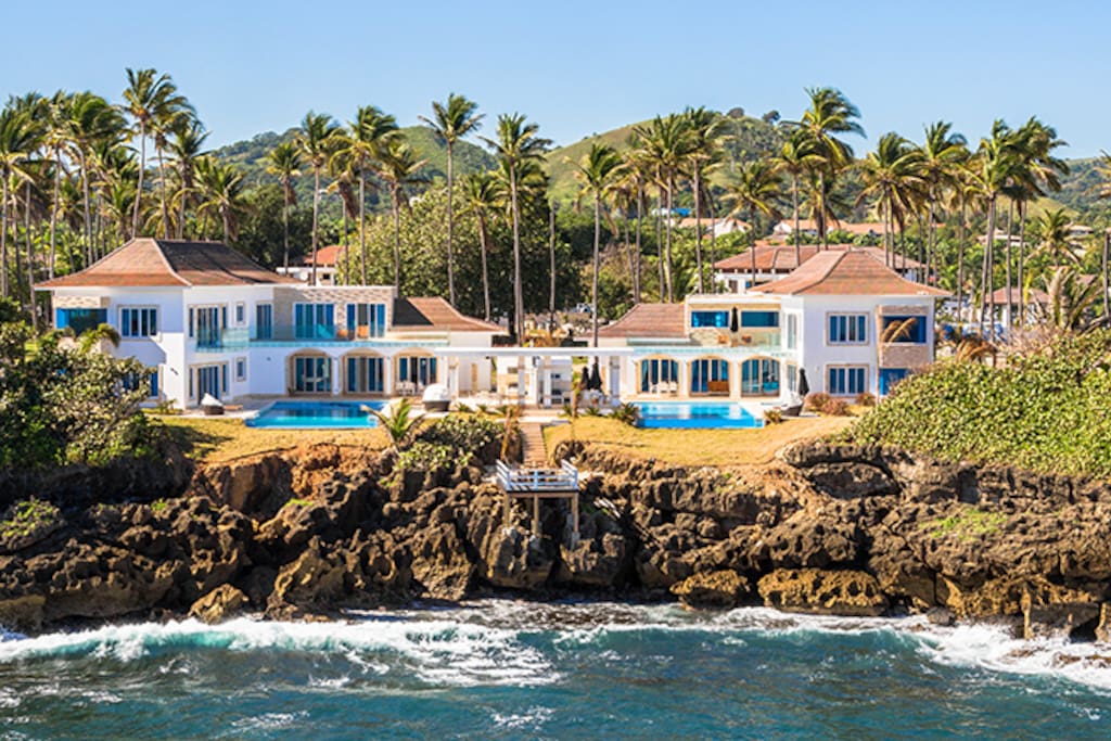 View of villa from ocean
