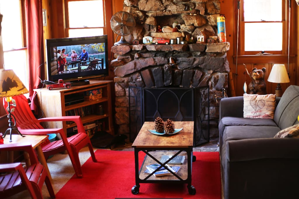Cozy fireplace