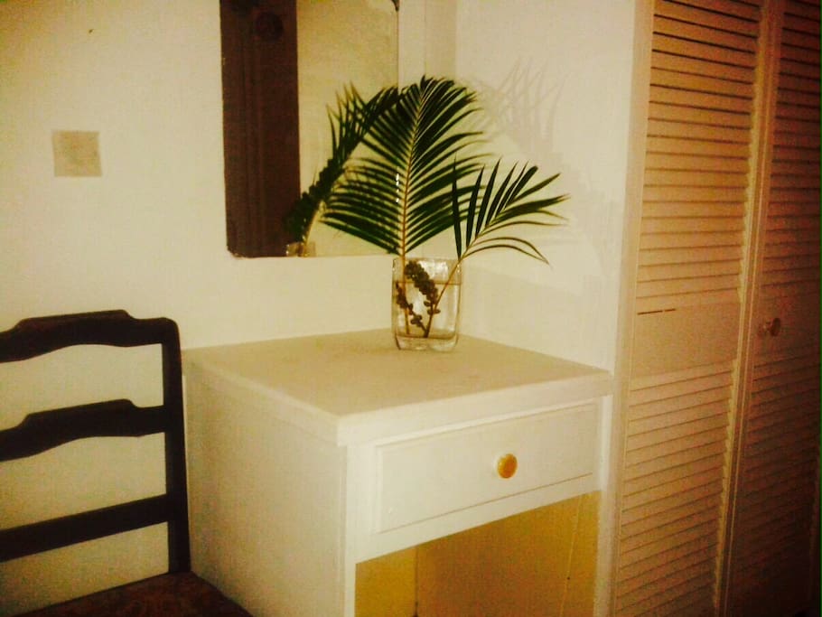 Bedroom desk.