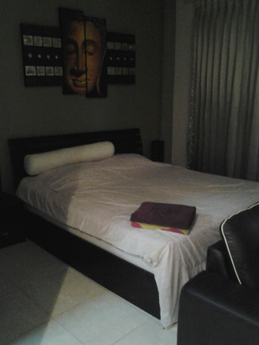 The part of apt where the bed is situated