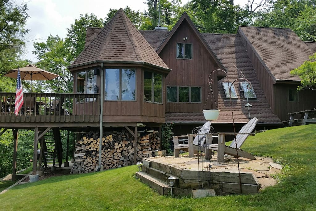 View of our home overlooking the Wisconsin River