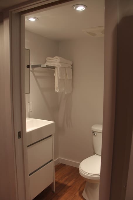 Bathroom with shower stall