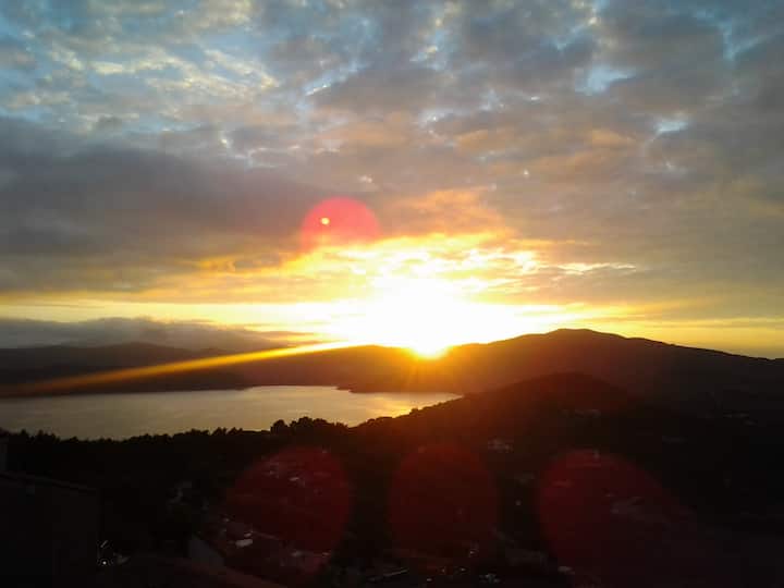 Peaceful Oasis Immerdsed In Nature