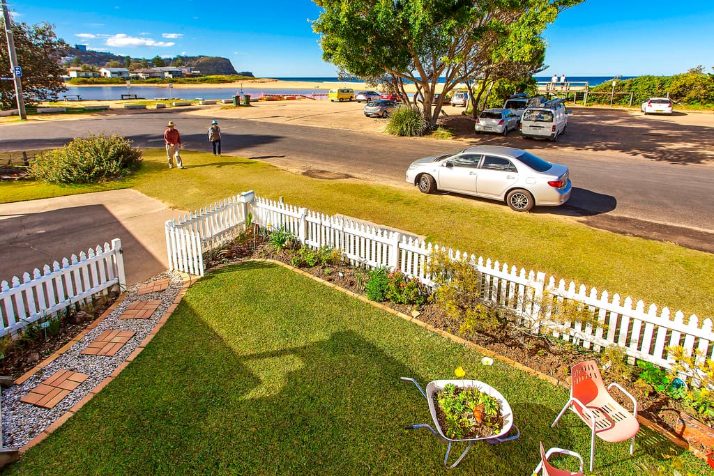 View From Veranda Looking out towards the lake and beach.