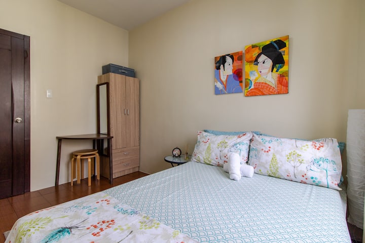 Room #1 has a Queen bed and an option for a pull out mattress if you opt to have additional family members to stay with you (condo max capacity is 6 adults)
