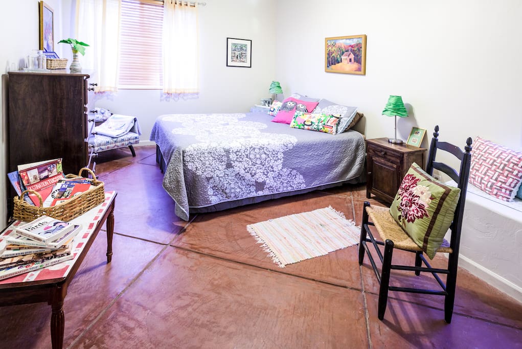 Spacious and private bedroom.