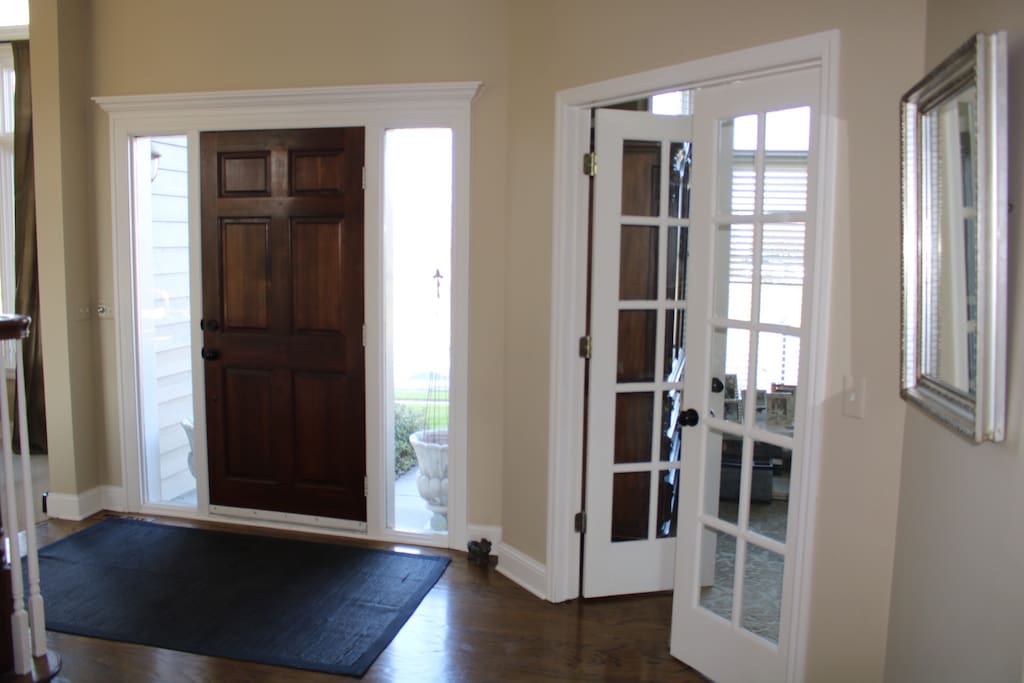 Front door and office