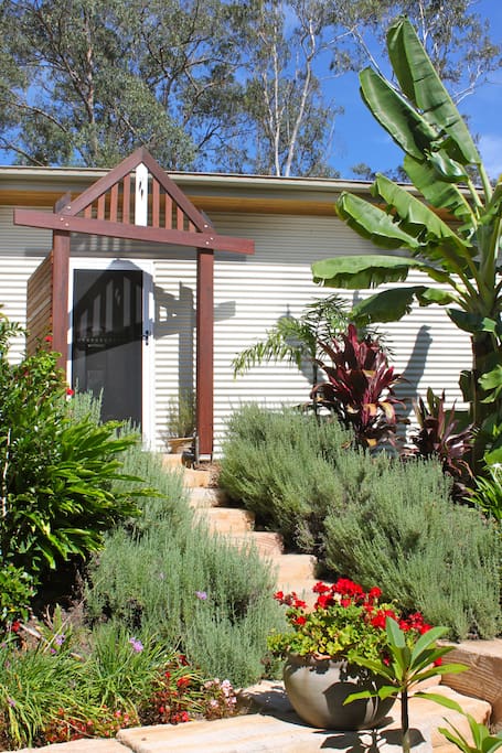 Main entry up the stairs.