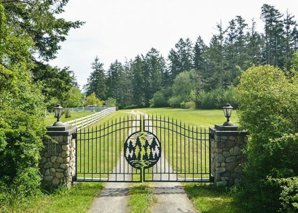 Gated entry to the property