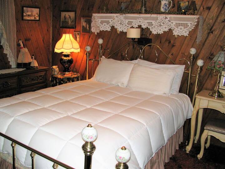 Queen size bedroom on the lower level