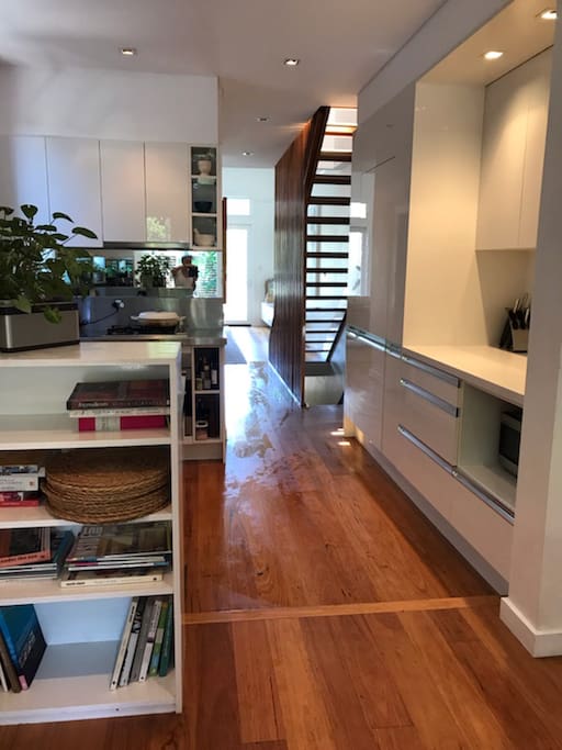 Kitchen through to lounge