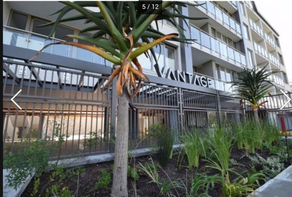 Entrance to the building which has 24 hour security.