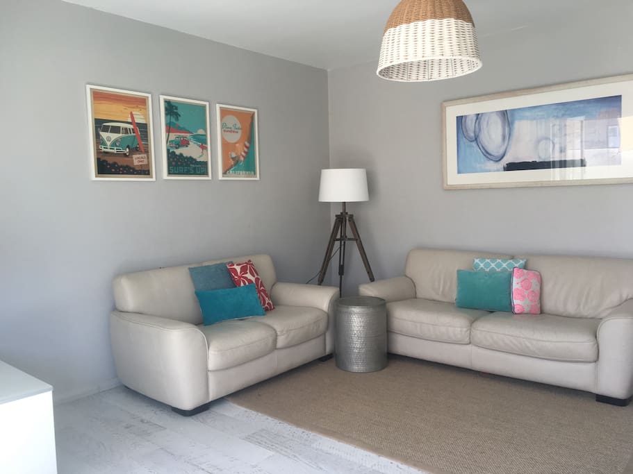 Comfortable lounge room with Apple TV and FOX