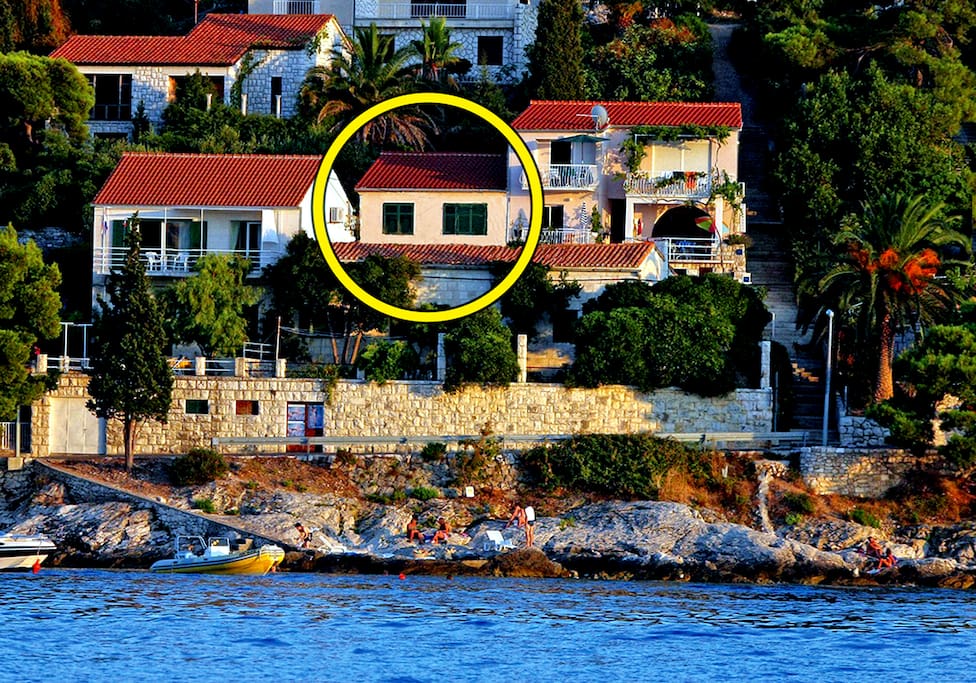 View of the house from the sea