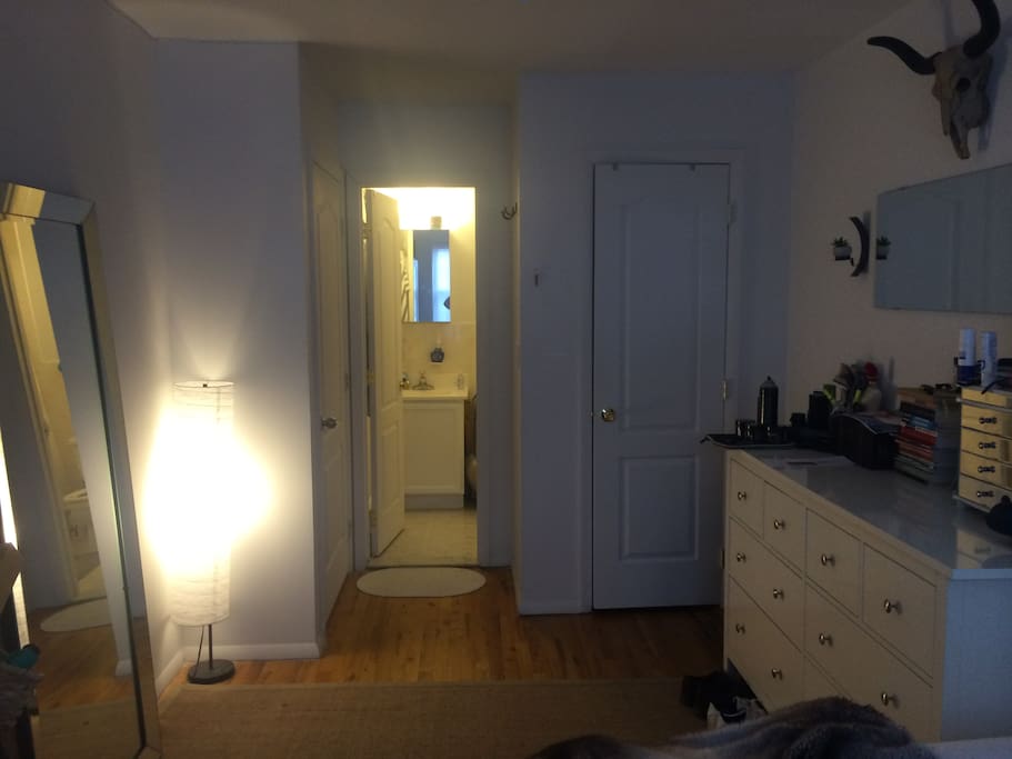 Bathroom attached to bedroom