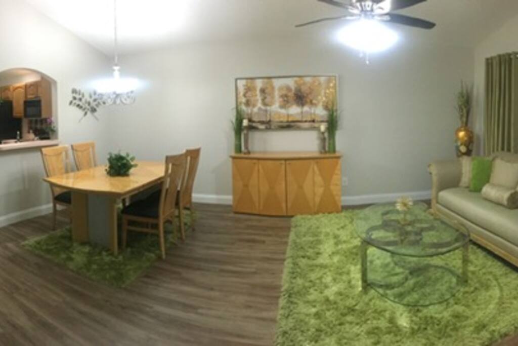 Living and dining room combo