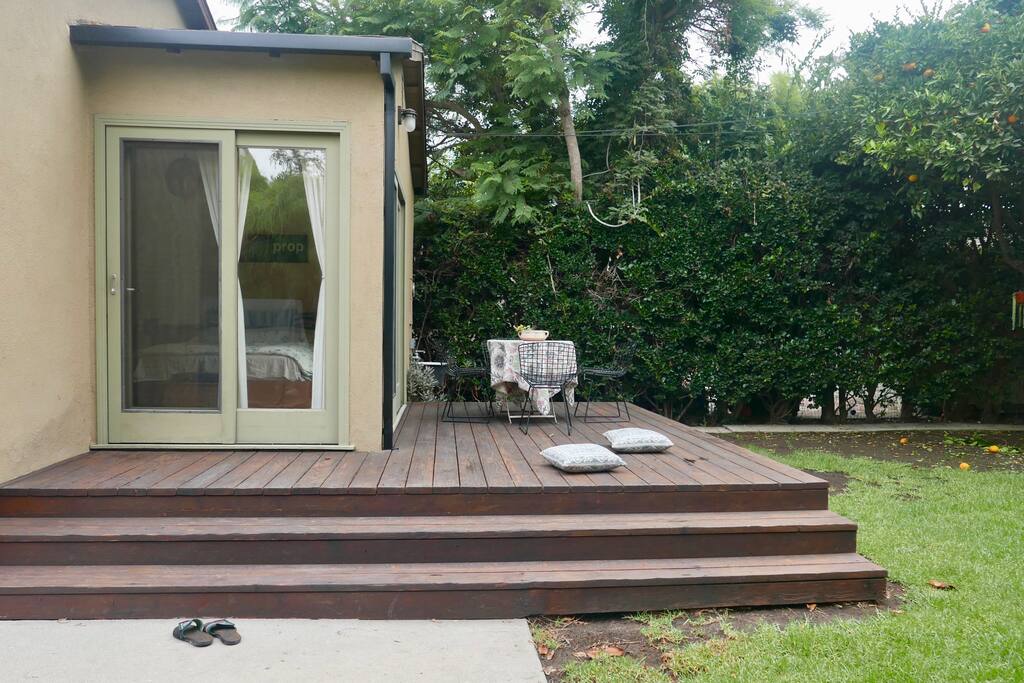 sliding door to bedroom