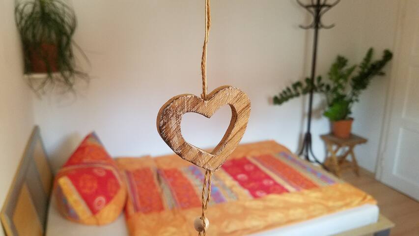 Sunny backyard room in the witches cottage