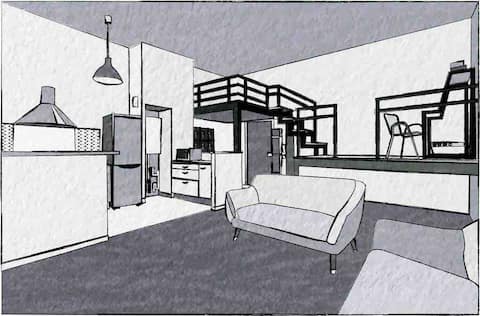 Quiet and welcoming loft Metro Hoche Paris