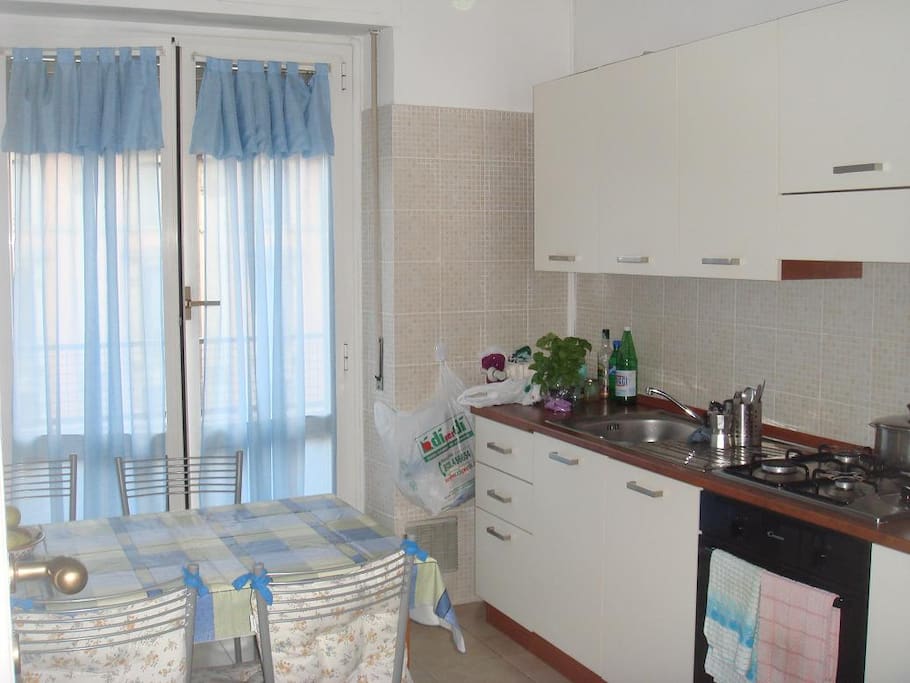 The bright kitchen