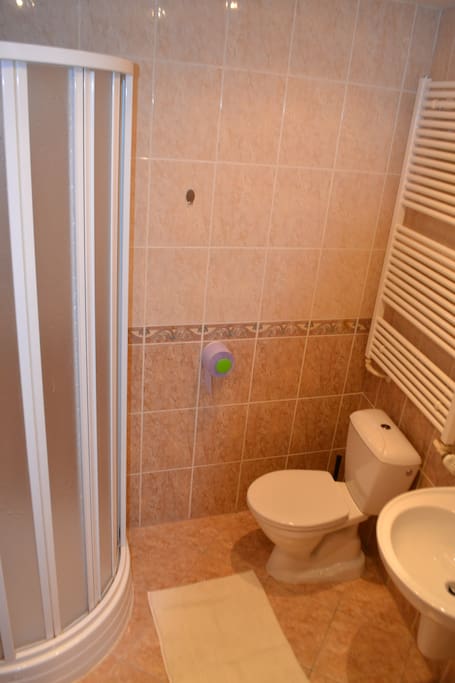 Washing Machine (not visible here) in bathroom. Drying rack only. Iron and board on request