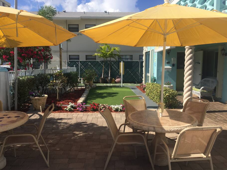 Come relax on our tropical patio...