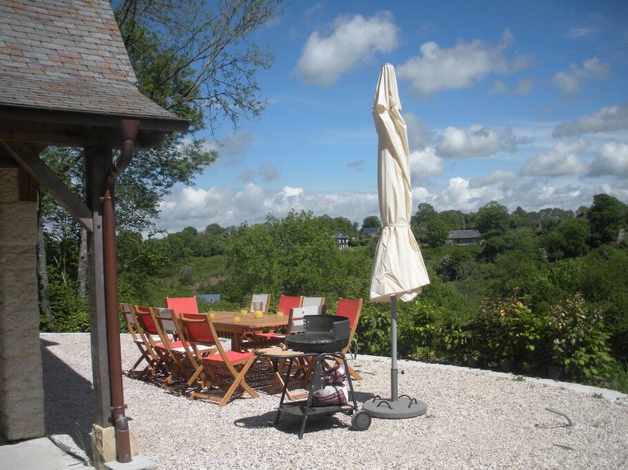 terrasse, vue vallée