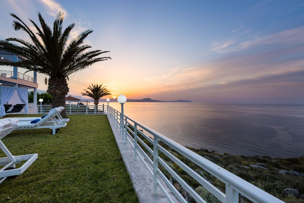Sunset at the villa