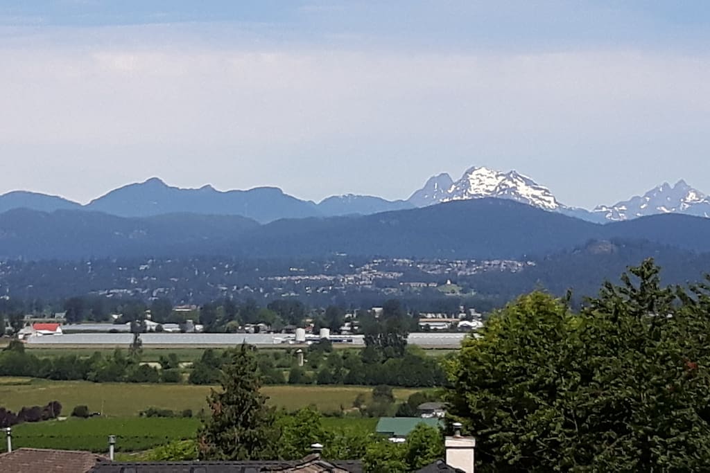 Matsqui prairie and mountains
