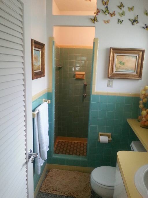 Bath with shower