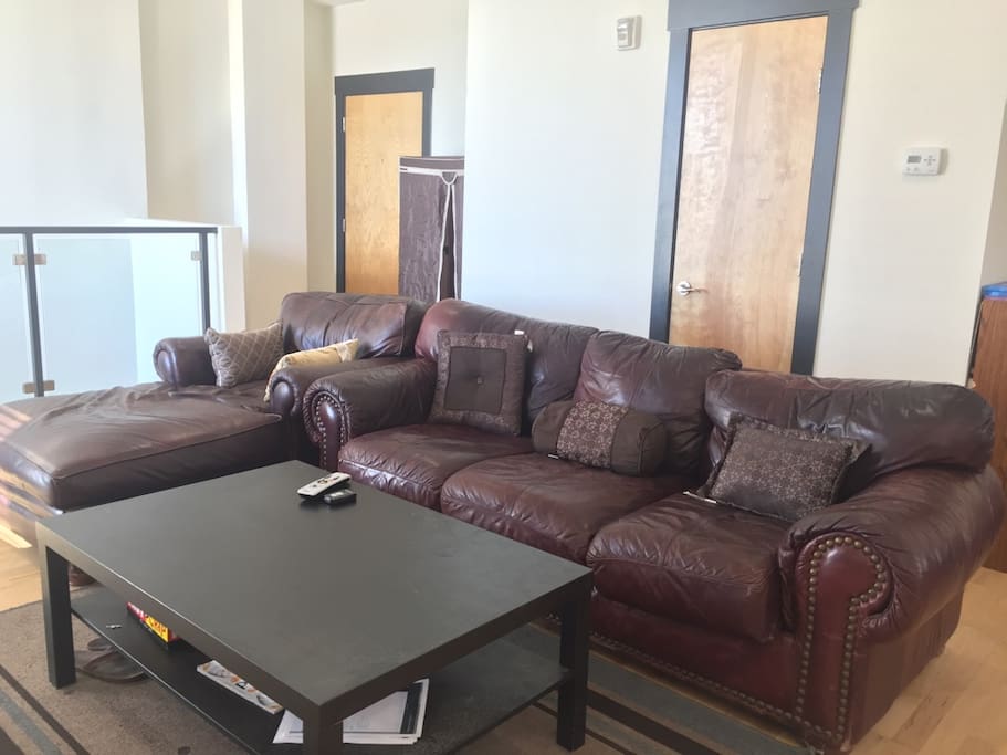 Comfy Leather Couch