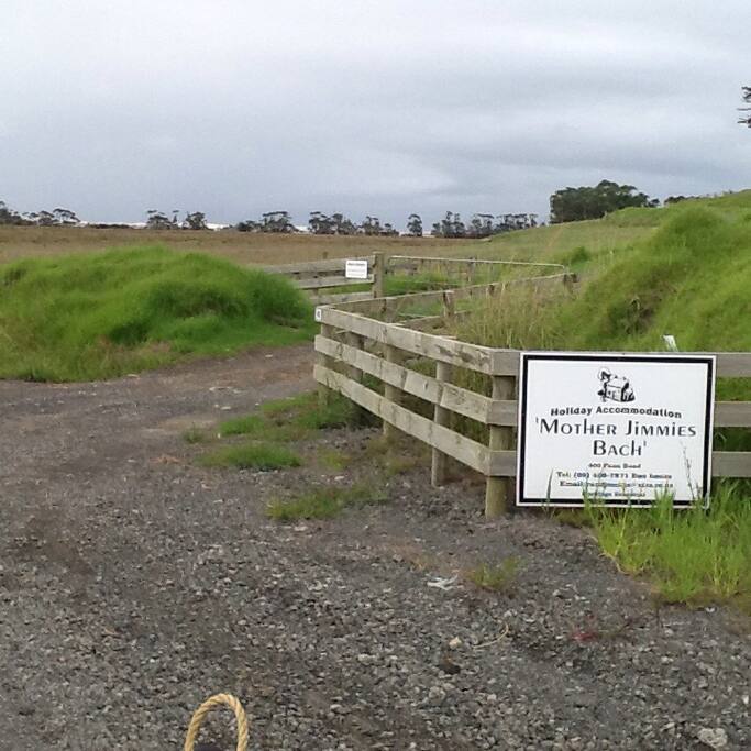 Entrance off Paua Road