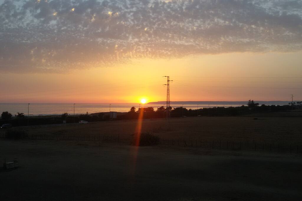 Puesta de Sol desde la terraza.