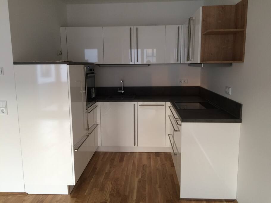 kitchen with freezer and much space for cooking