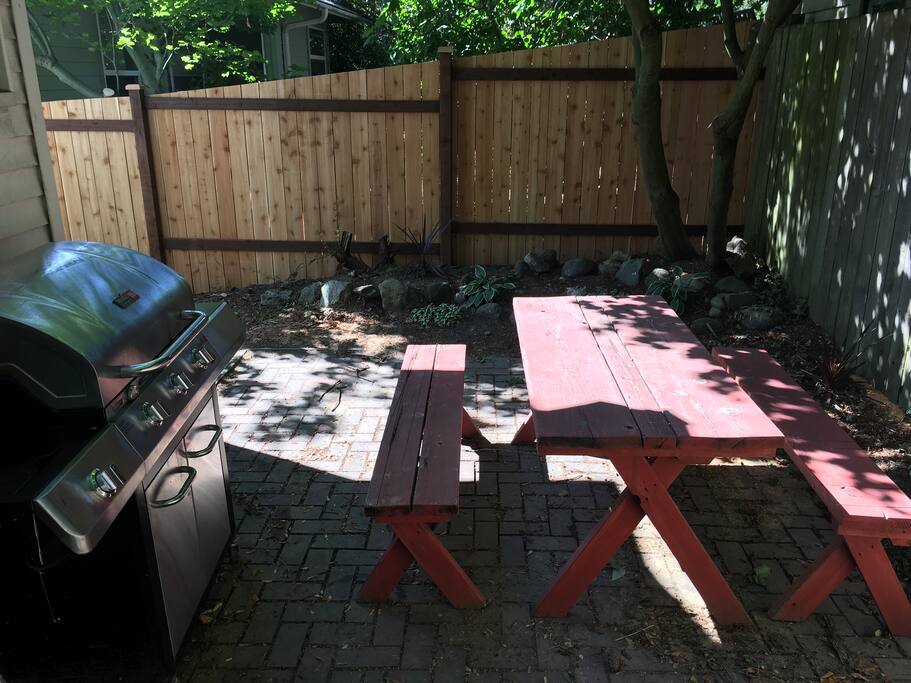 Nice shady space to BBQ.