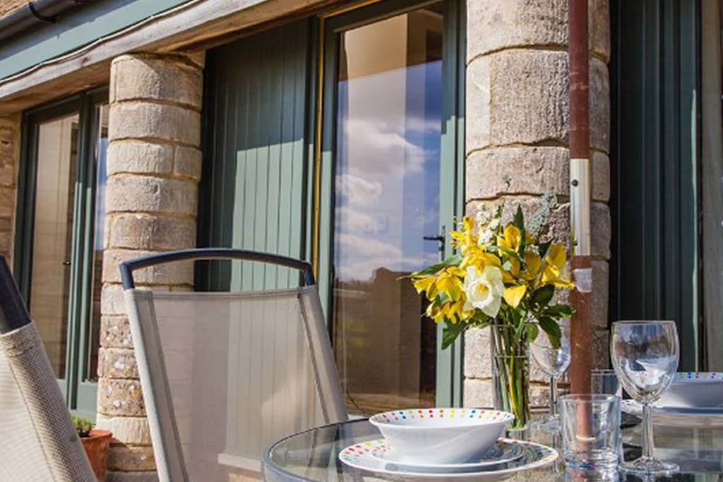 A gorgeous sunny, and private terrace.