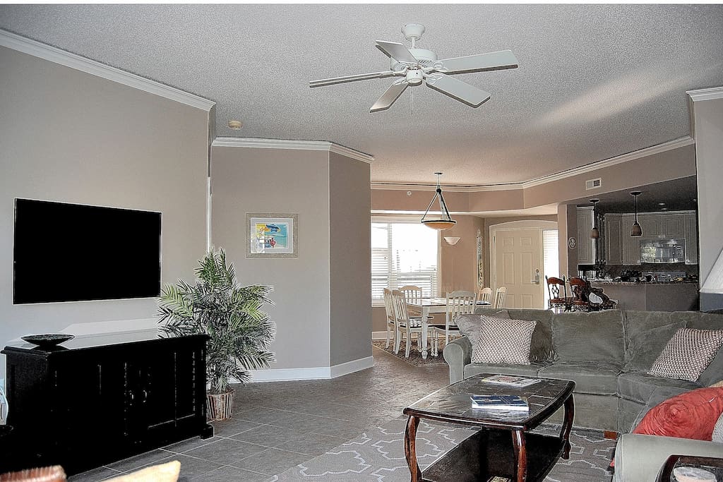Living Room with 50" Smart TV. Completely updated