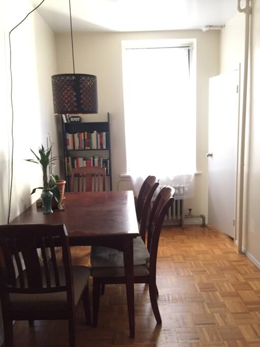 The dining room.