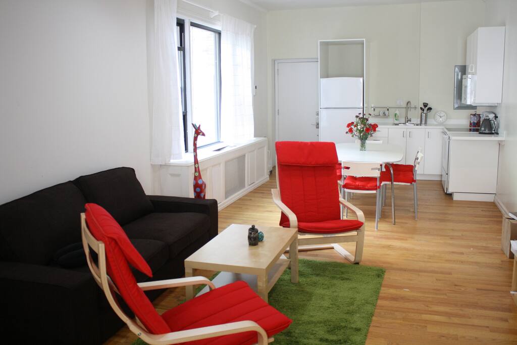 Comfy space for watching TV or just relaxing.