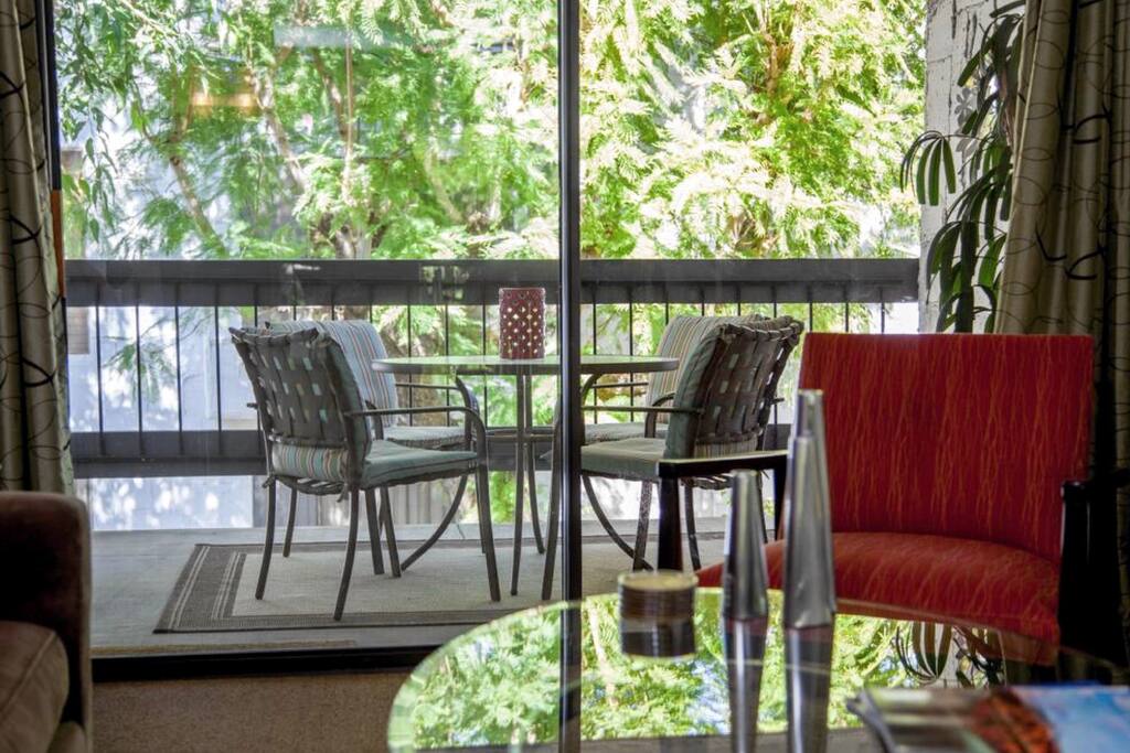 Relax on the private balcony
