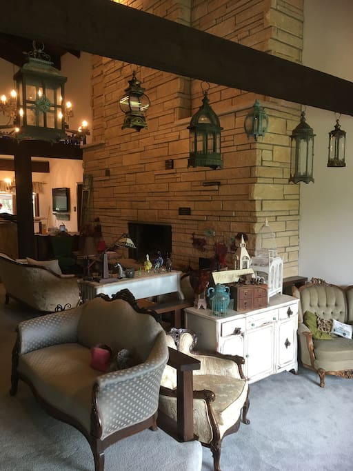 main living area opens into kitchen
