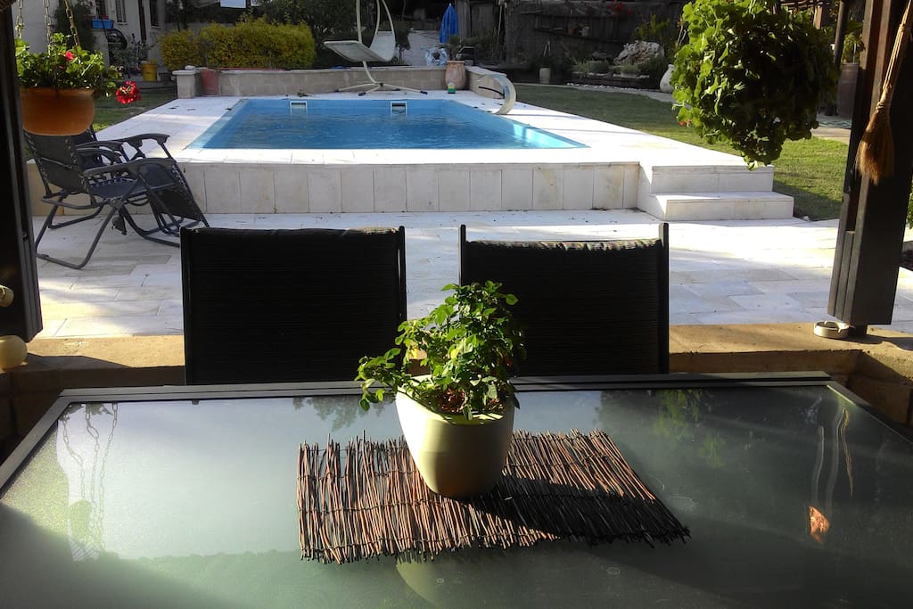 The beautiful swimming pool...