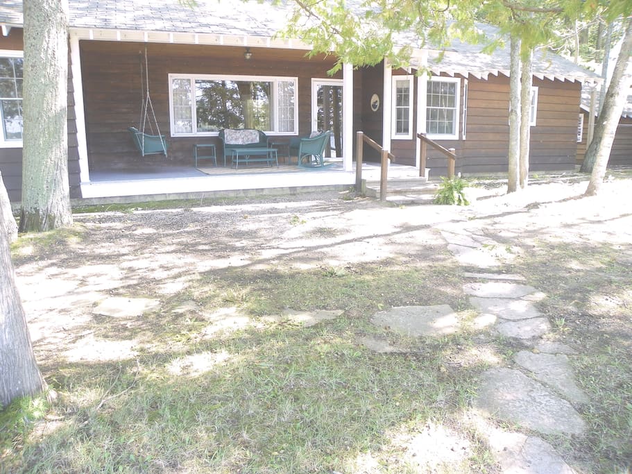 Front porch facing lake