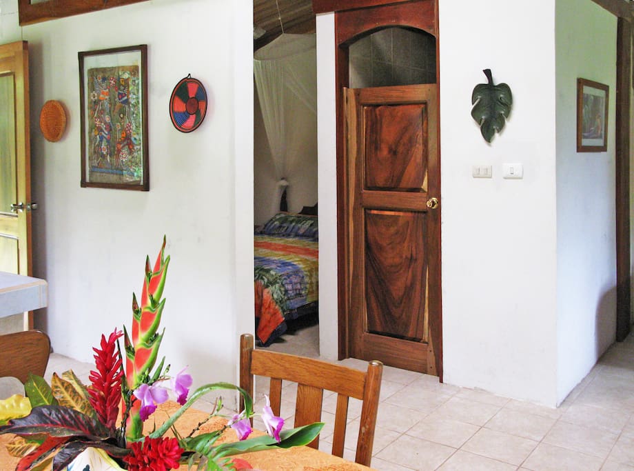 View from the dining area towards the back bedroom