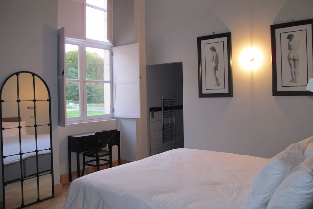 Bedroom overlooking to the forest.