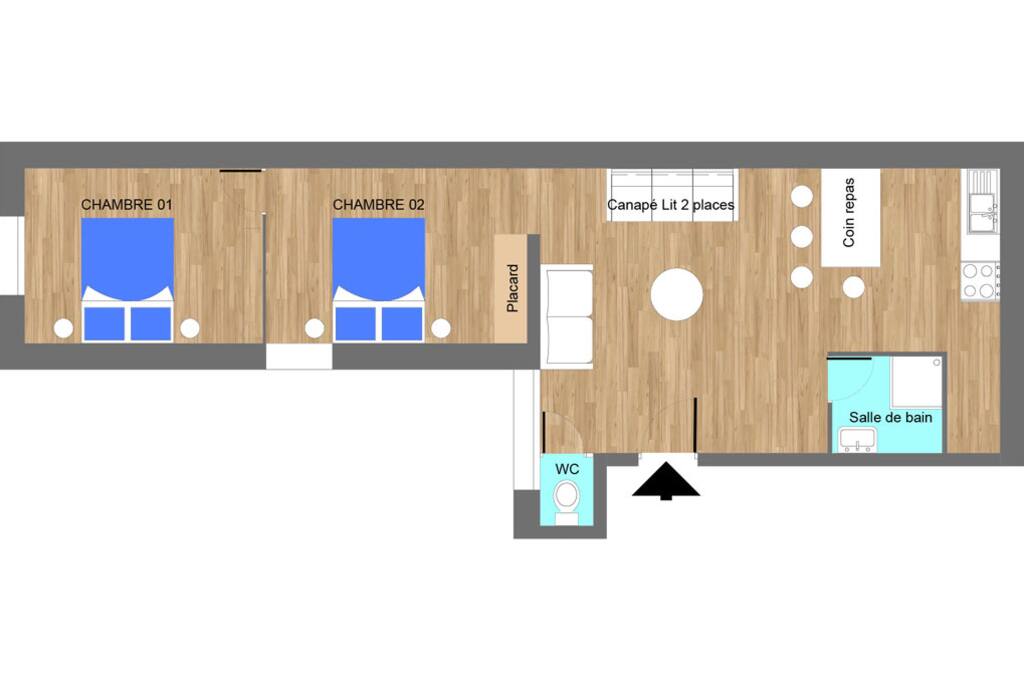 PLAN DE L'APPARTEMENT