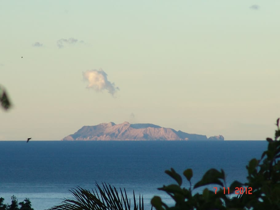 White Island from our deck