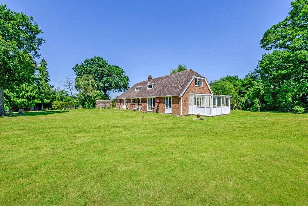 View of the house from the field