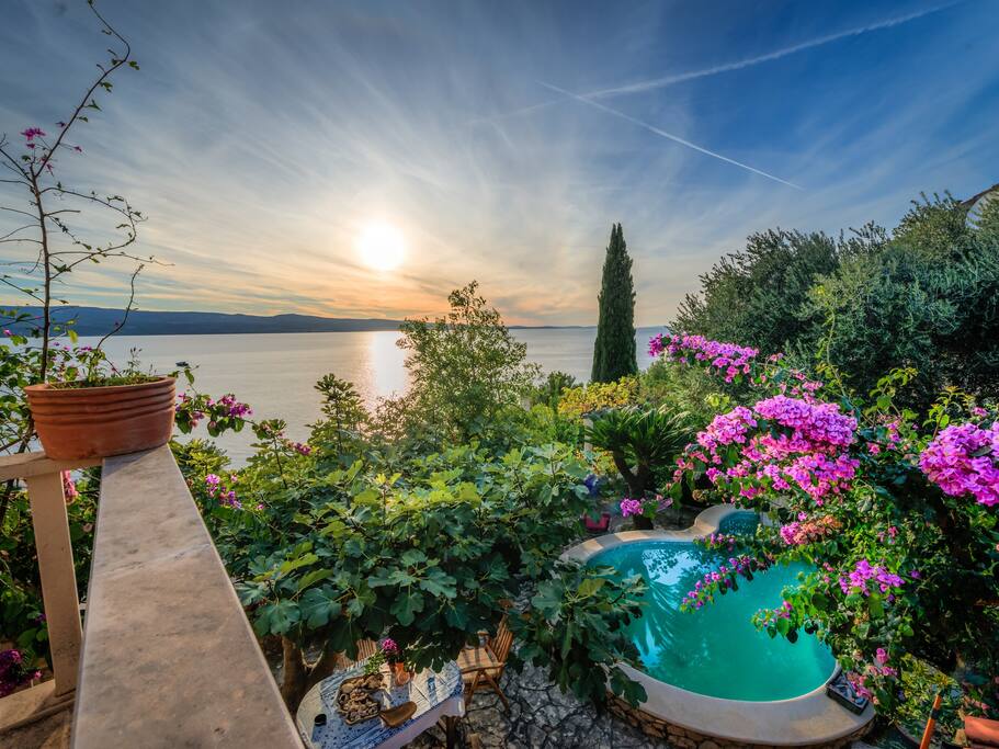 pool with sea view