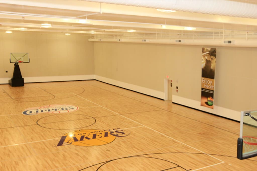 Private basketball court for you to get your morning started or play a pick up game!